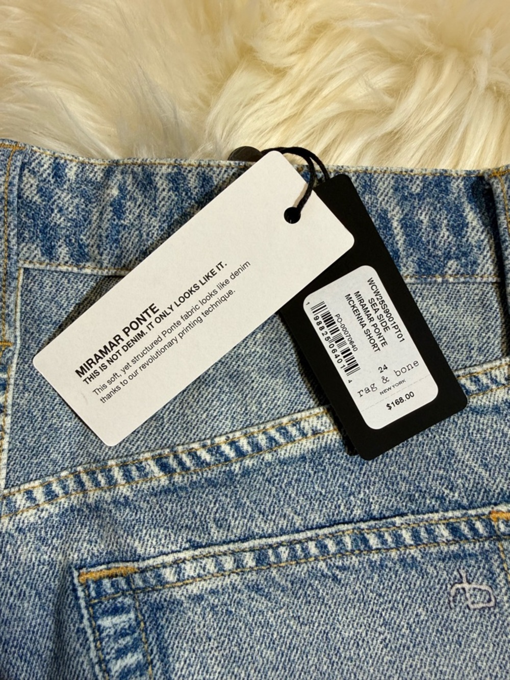 rag & bone Miramar Ponte Denim Shorts | McKenna Short | Size 24 | NWT - Picture 2 of 12
